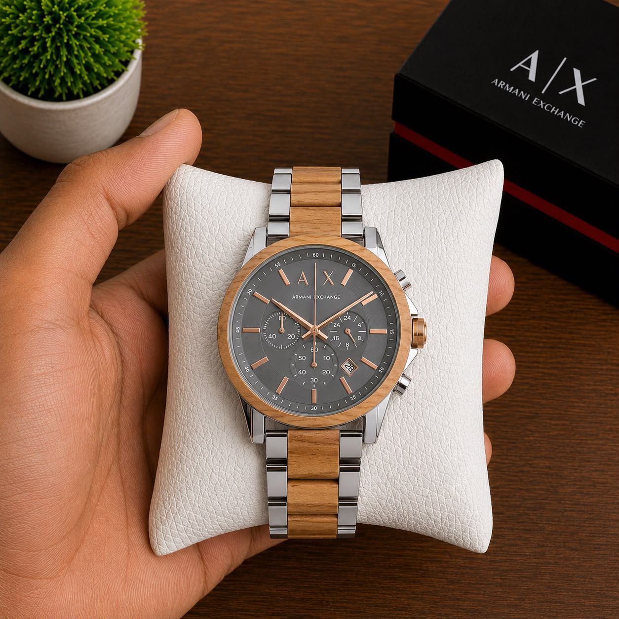 Armani Exchange Premium Chronograph Men's Watch – Stainless Steel | 7AA Quality - B