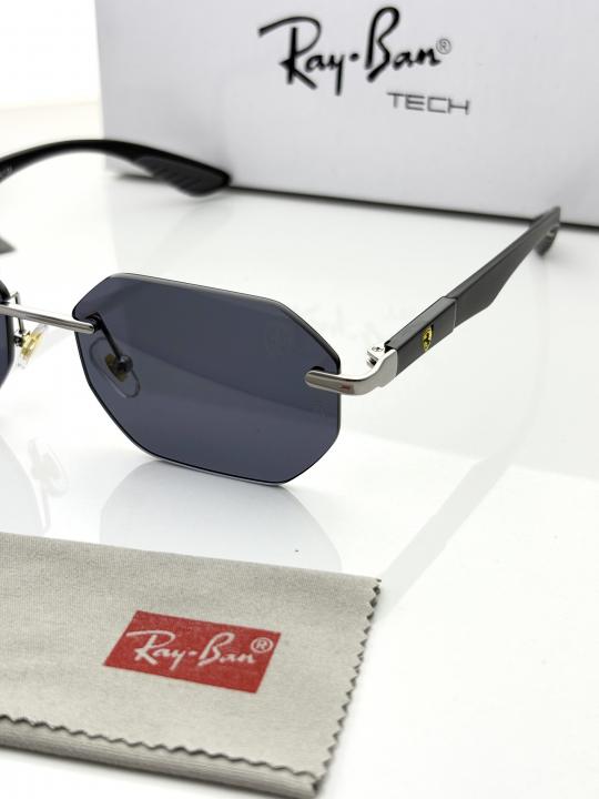Ray-Ban Tech 83144 Rimless Polarized Sunglasses for Men | Luxury Hexagonal Frame - R