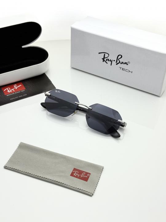 Ray-Ban Tech 83144 Rimless Polarized Sunglasses for Men | Luxury Hexagonal Frame - R