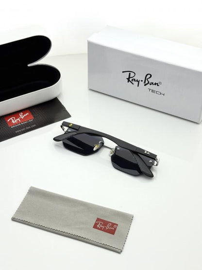 Ray-Ban Tech 83144 Rimless Polarized Sunglasses for Men | Luxury Hexagonal Frame - R