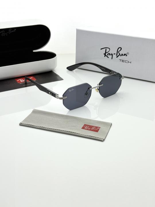 Ray-Ban Tech 83144 Rimless Polarized Sunglasses for Men | Luxury Hexagonal Frame - R