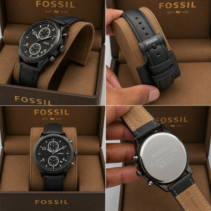 Fossil Analog Watch | Men's Luxury Leather Timepiece - R