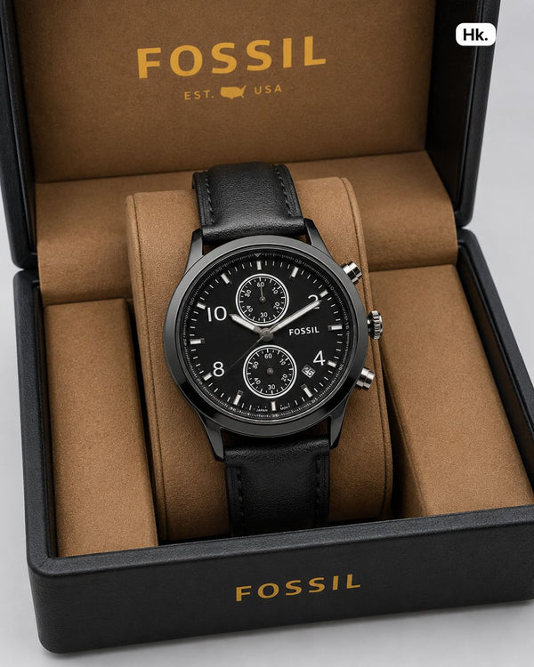Fossil Analog Watch | Men's Luxury Leather Timepiece - R