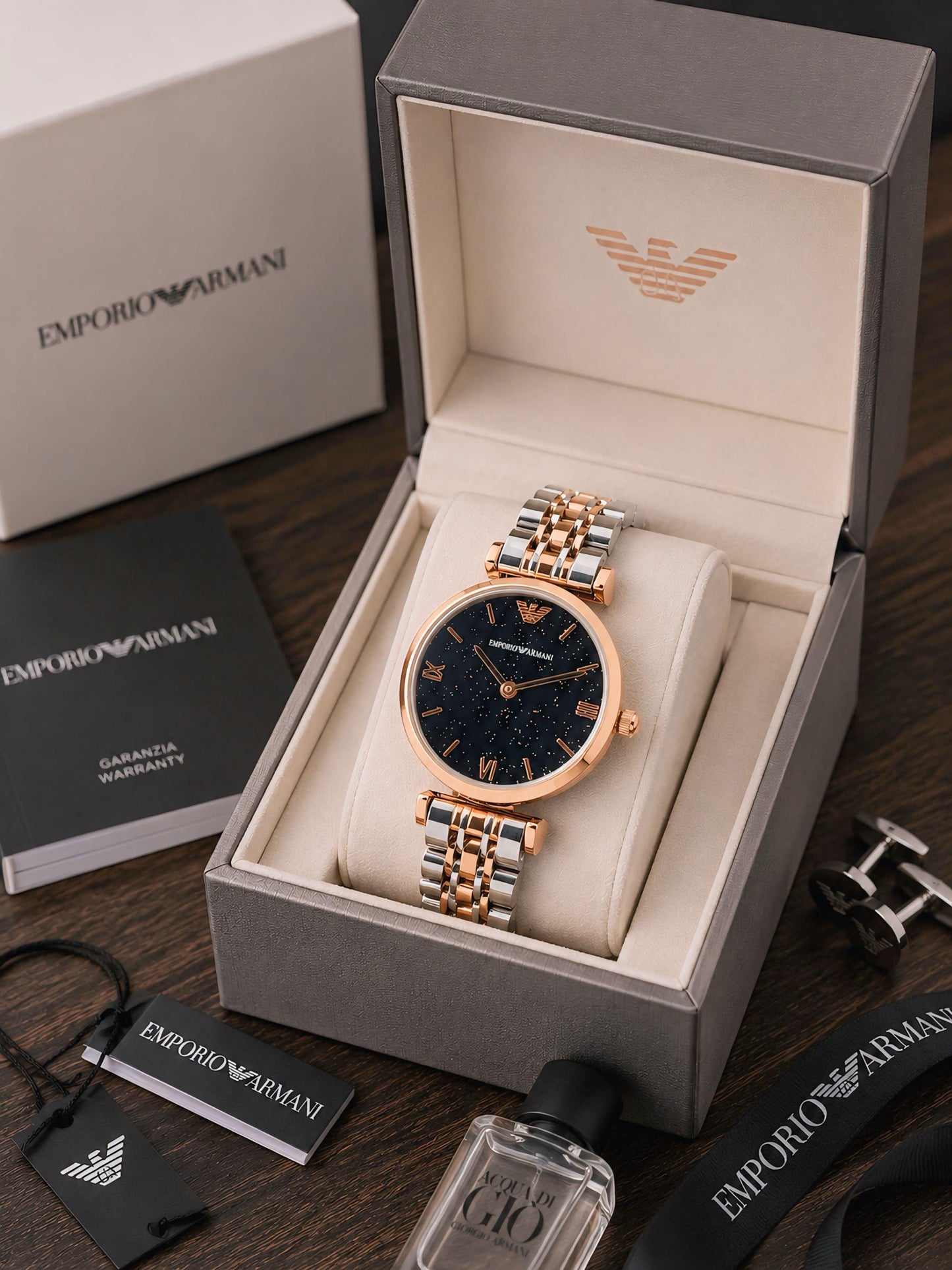 Emporio Armani Slim Collection Premium Women's Watch – Black Dial | 7AA Quality - B