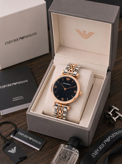 Emporio Armani Slim Collection Premium Women's Watch – Black Dial | 7AA Quality - B