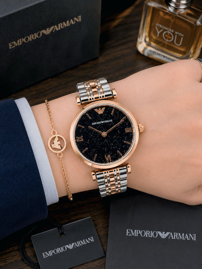 Emporio Armani Slim Collection Premium Women's Watch – Black Dial | 7AA Quality - B