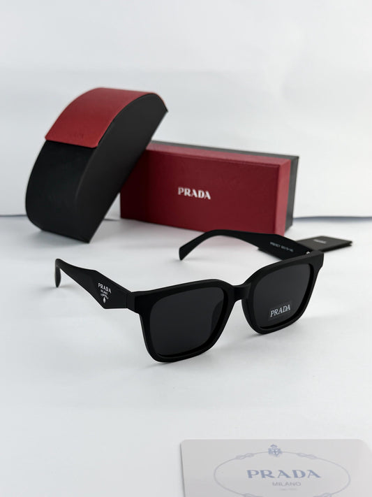 Matte Black Premium Sunglasses – UV Protection Eyewear with Modern Minimalist Design | R - The NPY Store