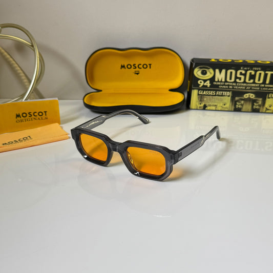 Moscot 3887 Yellow Grey Premium Sunglasses for Men | UV400 Stylish Square Frame - R