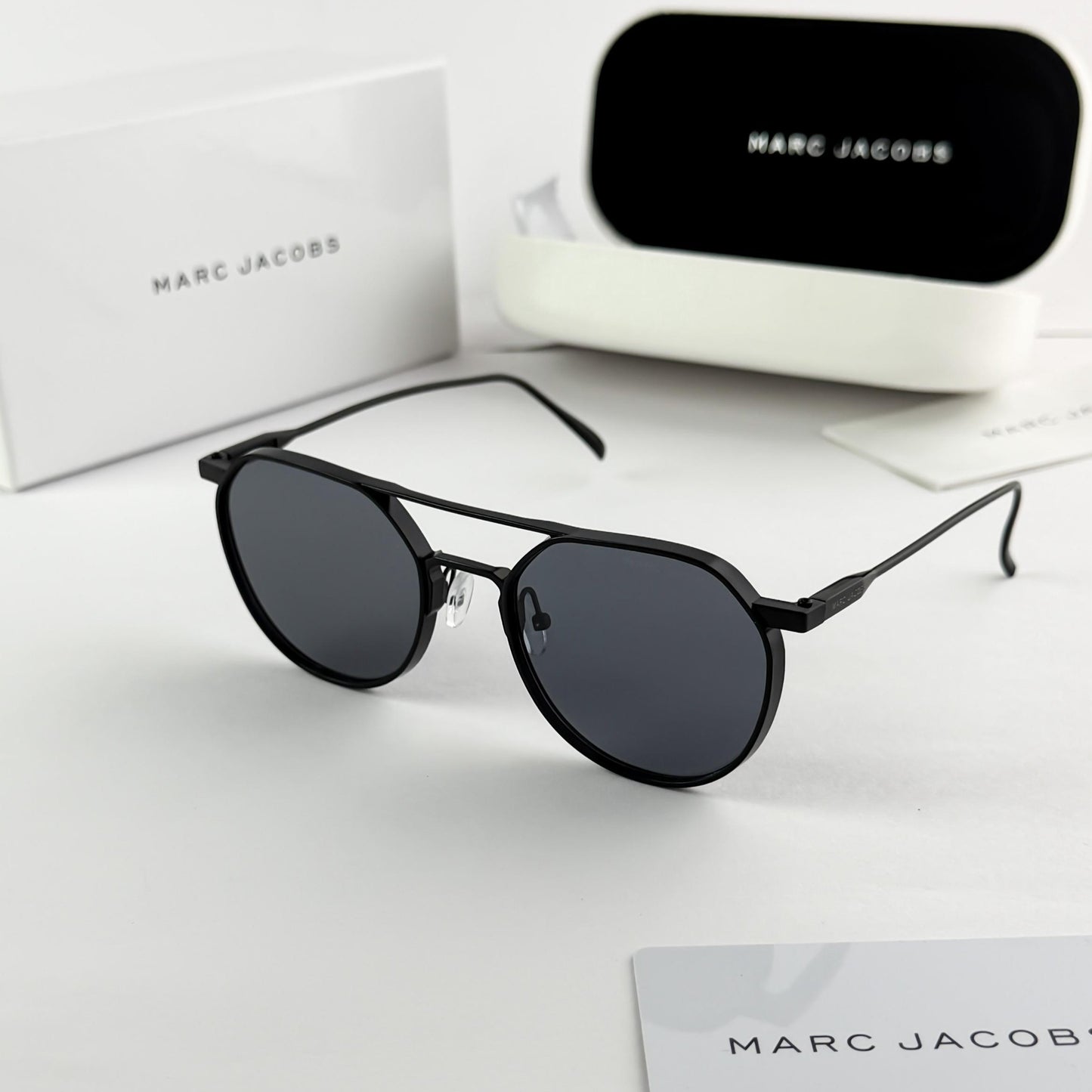 Marc Jacobs 5001 Charcoal Black Premium Sunglasses for Men | UV400 Luxury Metal Frame - R
