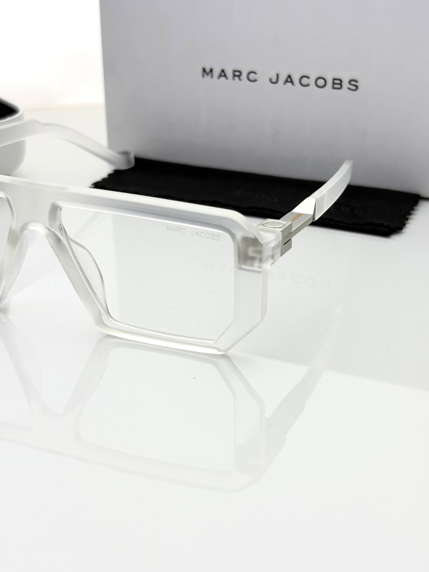 Marc Jacobs 1010 Transparent Plano Eyeglasses Frame for Men & Women | Premium Clear Square Frame - R