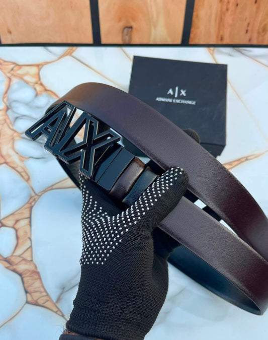 Formal Reversible Leather Belt with Metal Buckle - B - The NPY Store