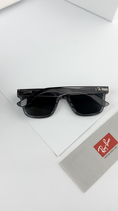Ray-Ban RB0502 Grey Black Square Sunglasses for Men & Women | UV Protection - R
