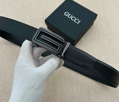 Automatic Lock Leather Belt for Men – Formal & Casual - B