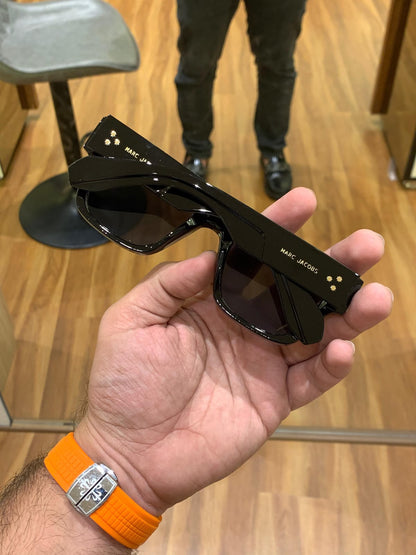 Premium Black Square Sunglasses for Men & Women with UV Protection B