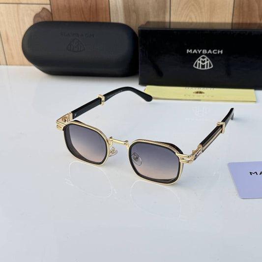 Classic Gold Frame Unisex Sunglasses with Gradient Lenses - B - The NPY Store