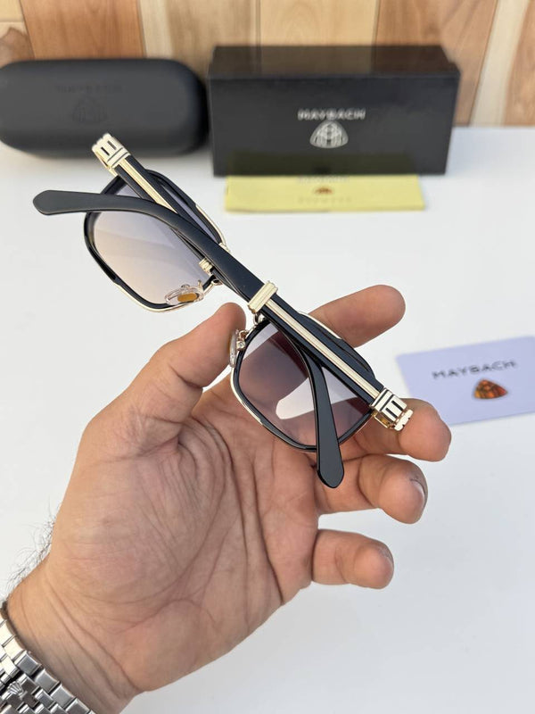 Classic Gold Frame Unisex Sunglasses with Gradient Lenses - B - The NPY Store