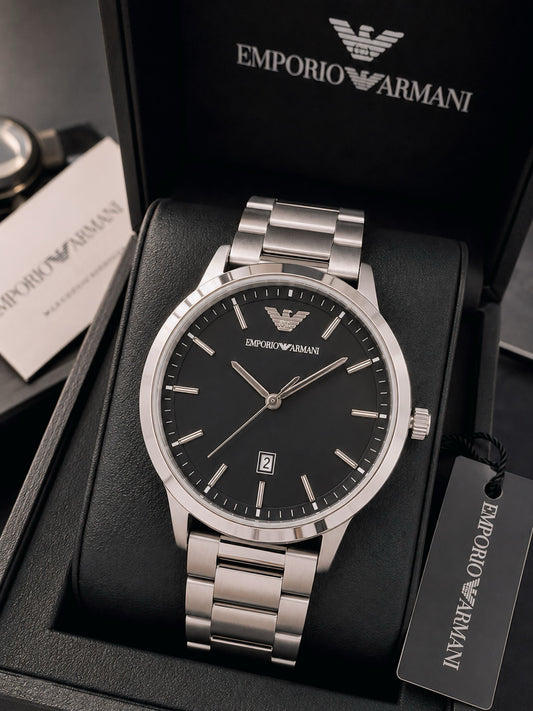 Classic Black Dial Analog Watch for Men – Premium Edition - B - The NPY Store