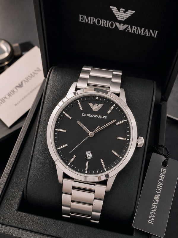 Classic Black Dial Analog Watch for Men – Premium Edition - B - The NPY Store