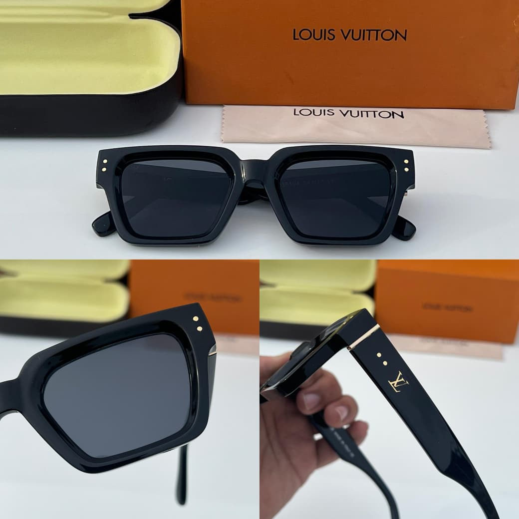 Classic Black Square Sunglasses for Men & Women – UV Protection Eyewear R
