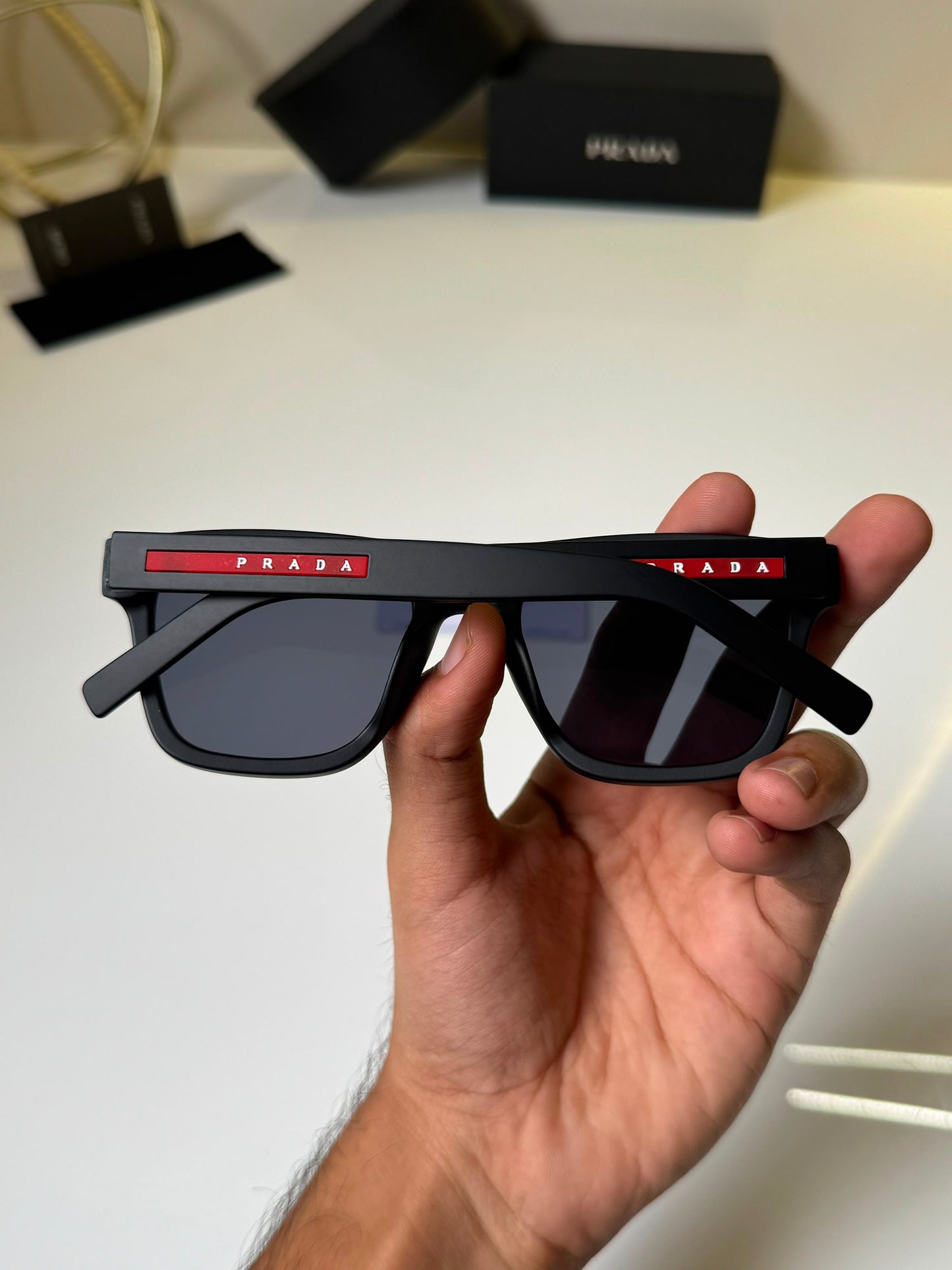 Matte Black Square Polarized Sunglasses for Men & Women – UV Protection Eyewear R