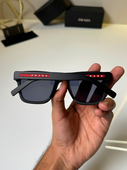 Matte Black Square Polarized Sunglasses for Men & Women – UV Protection Eyewear R