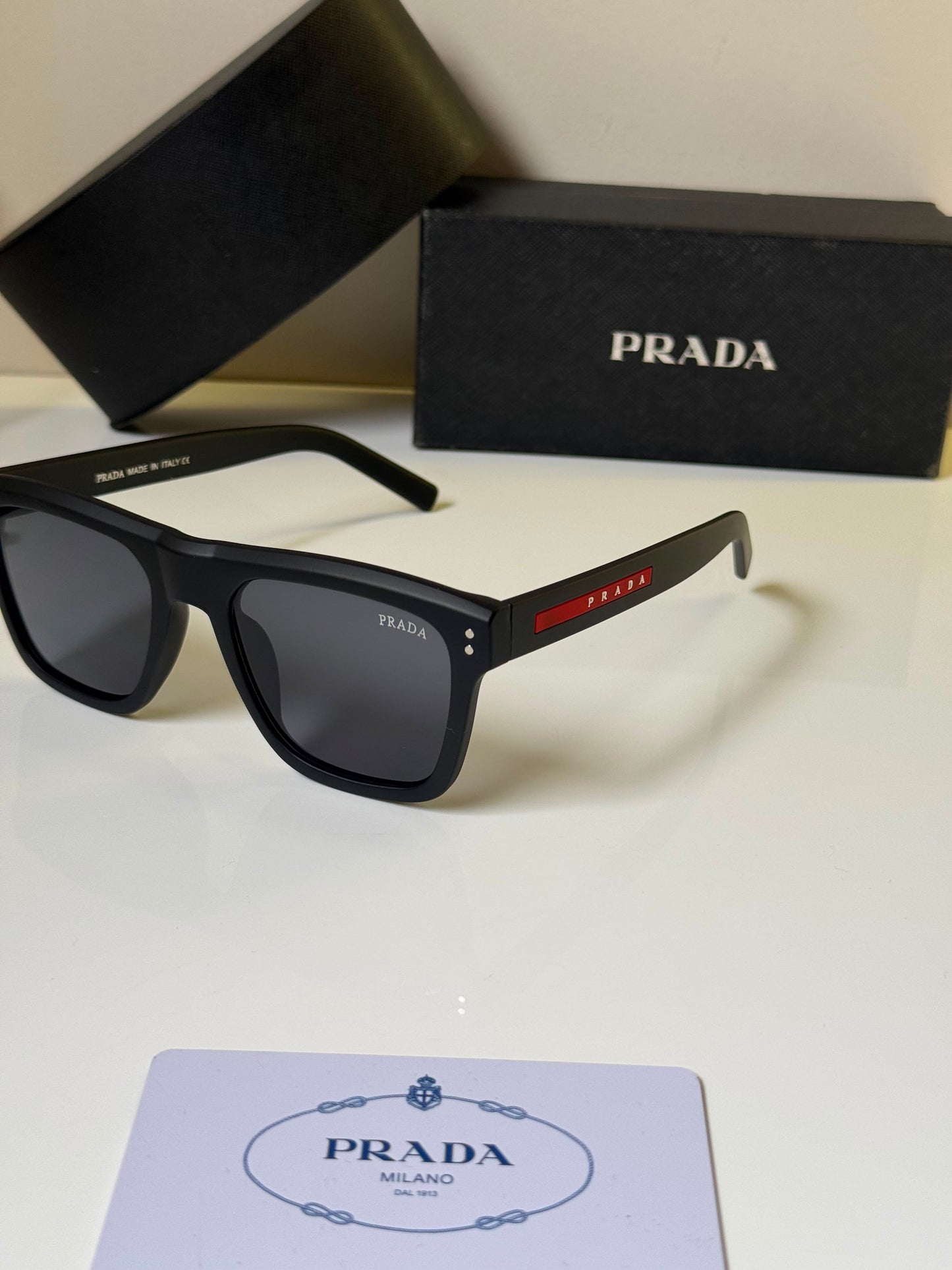 Matte Black Square Polarized Sunglasses for Men & Women – UV Protection Eyewear R