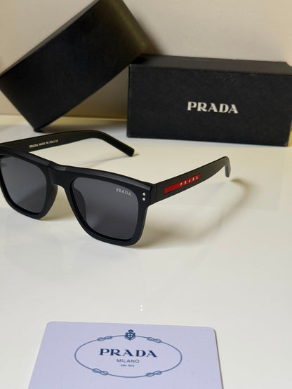 Matte Black Square Polarized Sunglasses for Men & Women – UV Protection Eyewear R