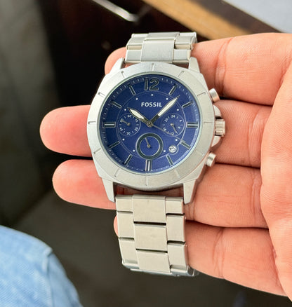 Men’s Blue Dial Chronograph Stainless Steel Bracelet Watch T