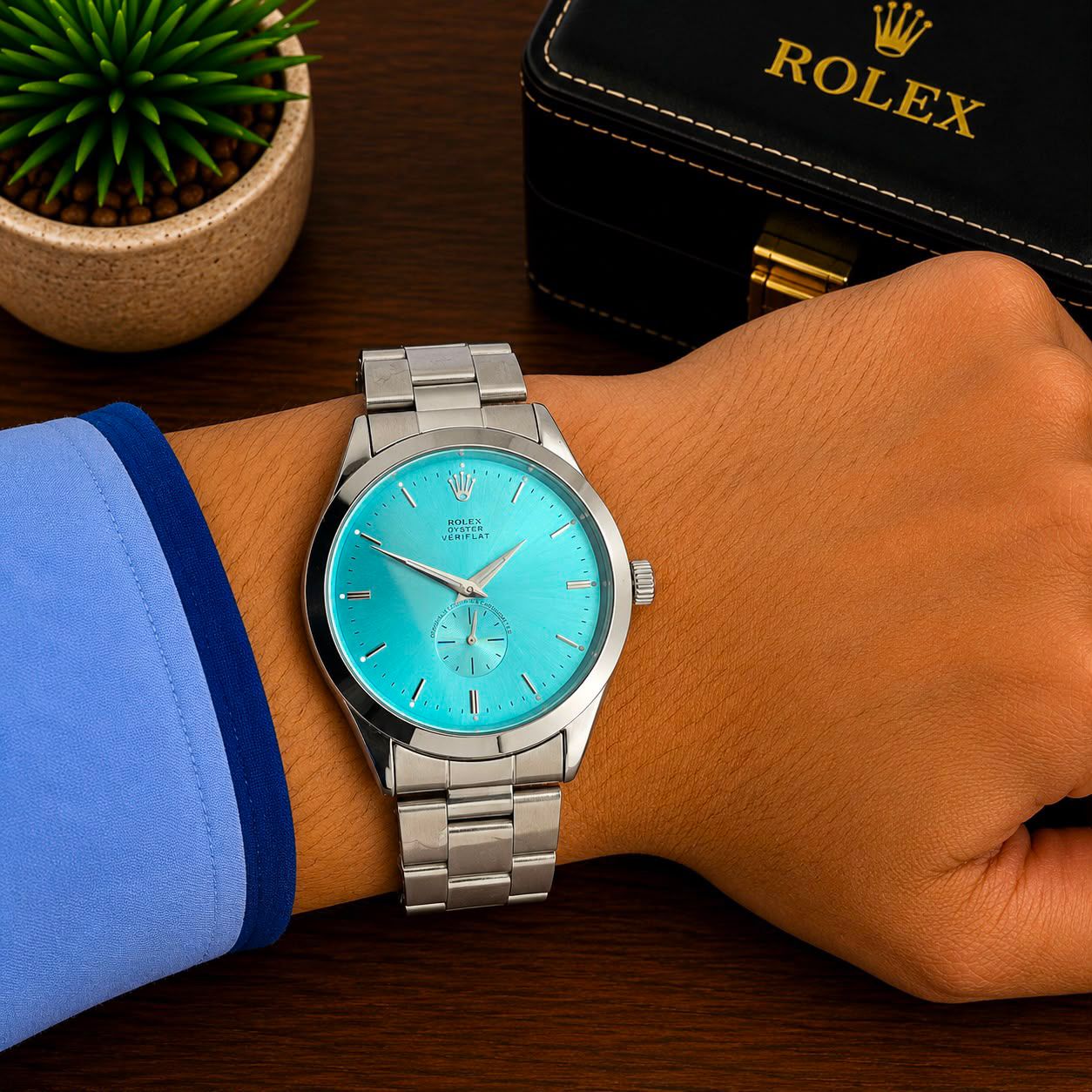 Rolex Oyster Veriflat Premium Men's Watch – Swiss Quartz | 7AA Quality - B