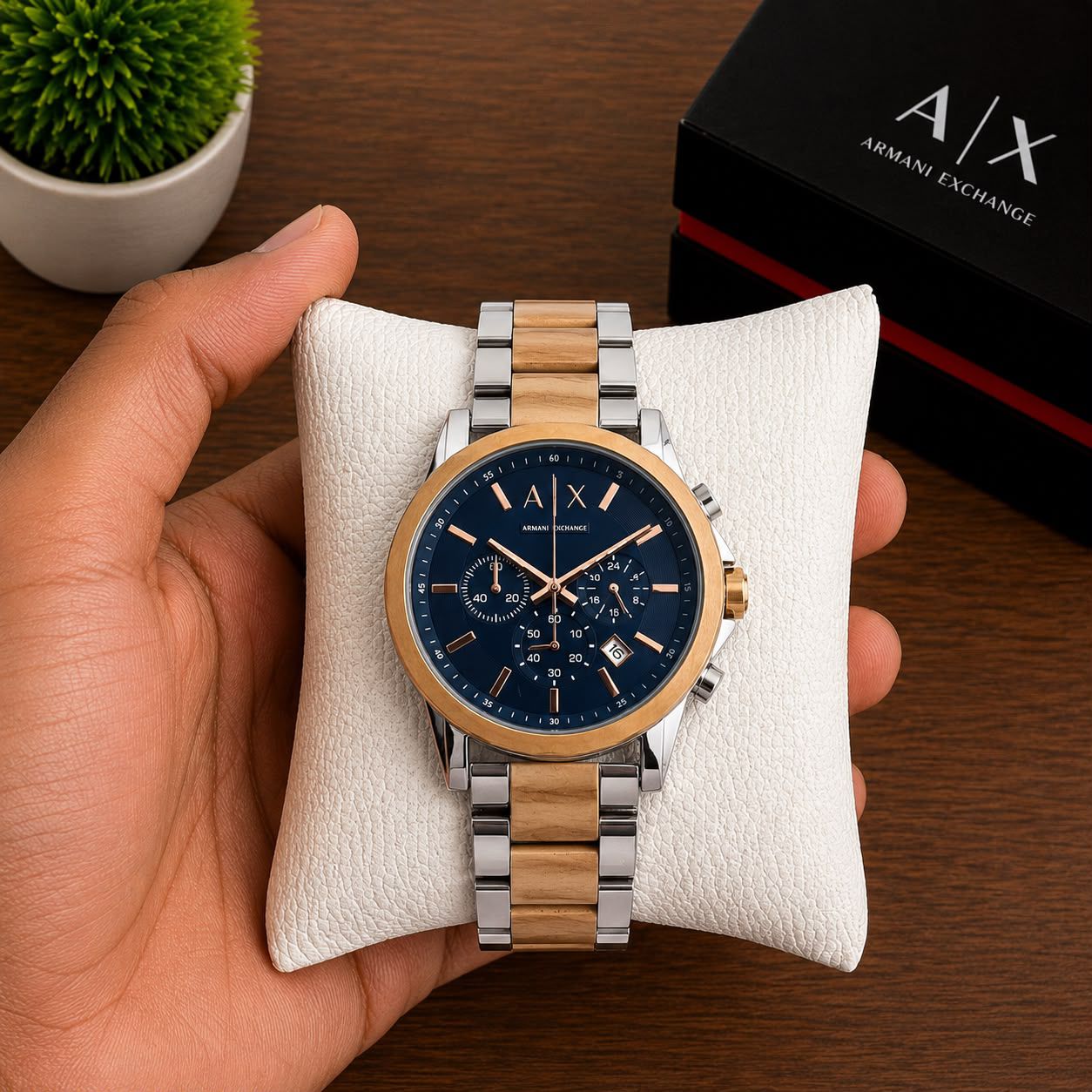 Armani Exchange Premium Chronograph Men's Watch – Stainless Steel | 7AA Quality - B
