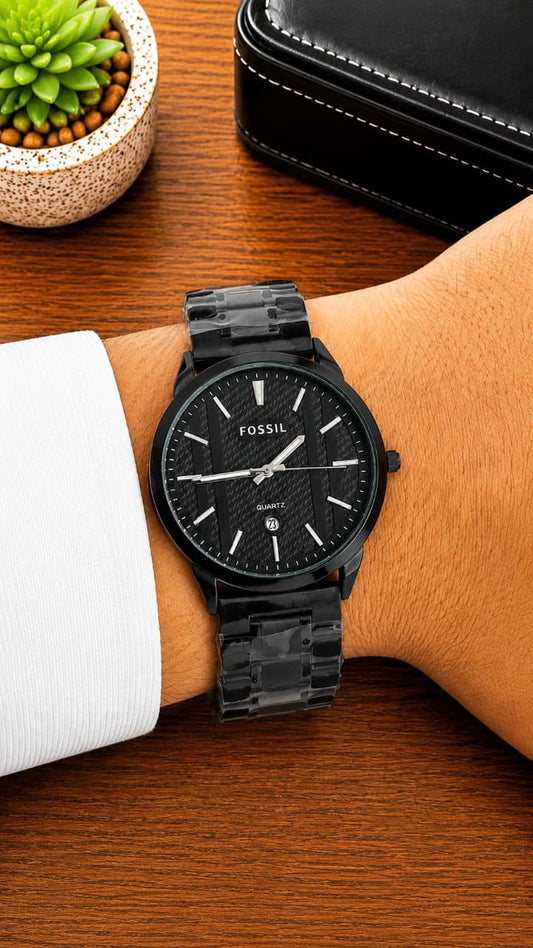 Fossil Premium Quartz Men's Watch – Stainless Steel | 7AA Quality -  B