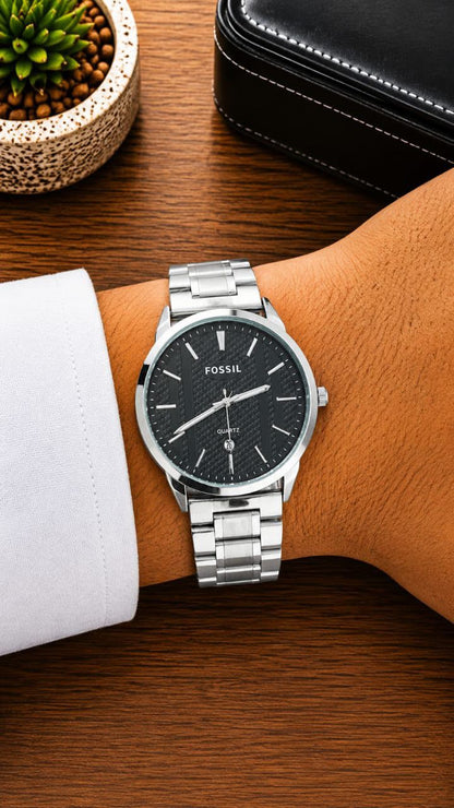 Fossil Premium Quartz Men's Watch – Stainless Steel | 7AA Quality -  B