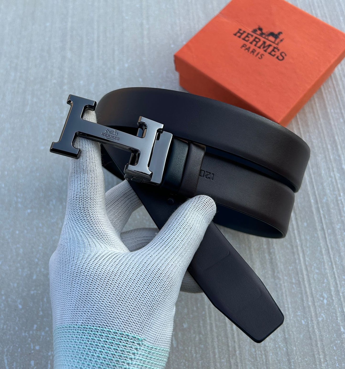 Premium Reversible Leather Belt for Men with Luxury Gift Box - B