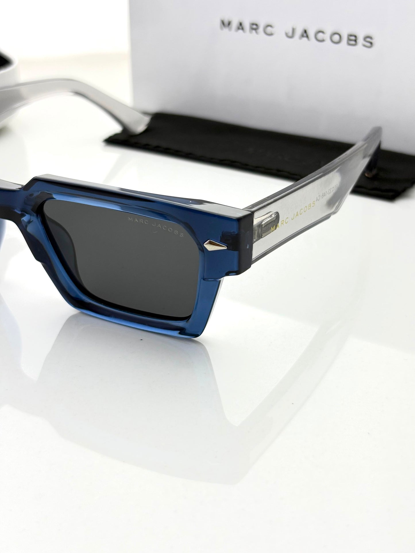 Marc Jacobs Blue Black Polarized Sunglasses for Men & Women | UV400 Premium Unisex Sunglasses - R