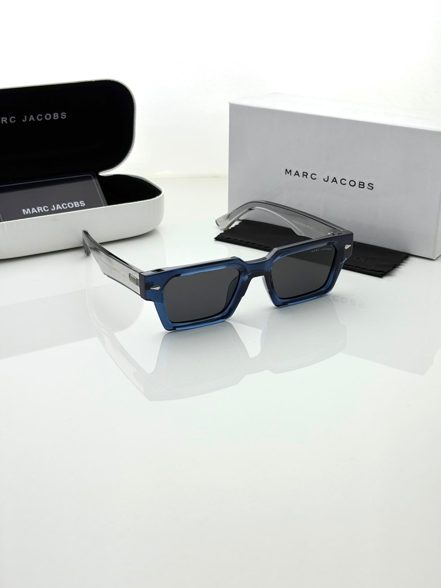 Marc Jacobs Blue Black Polarized Sunglasses for Men & Women | UV400 Premium Unisex Sunglasses - R