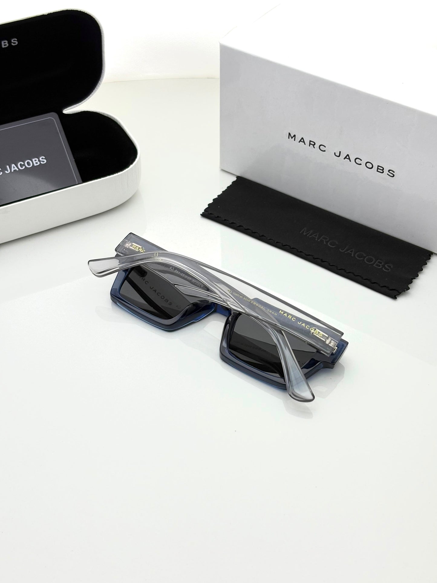 Marc Jacobs Blue Black Polarized Sunglasses for Men & Women | UV400 Premium Unisex Sunglasses - R