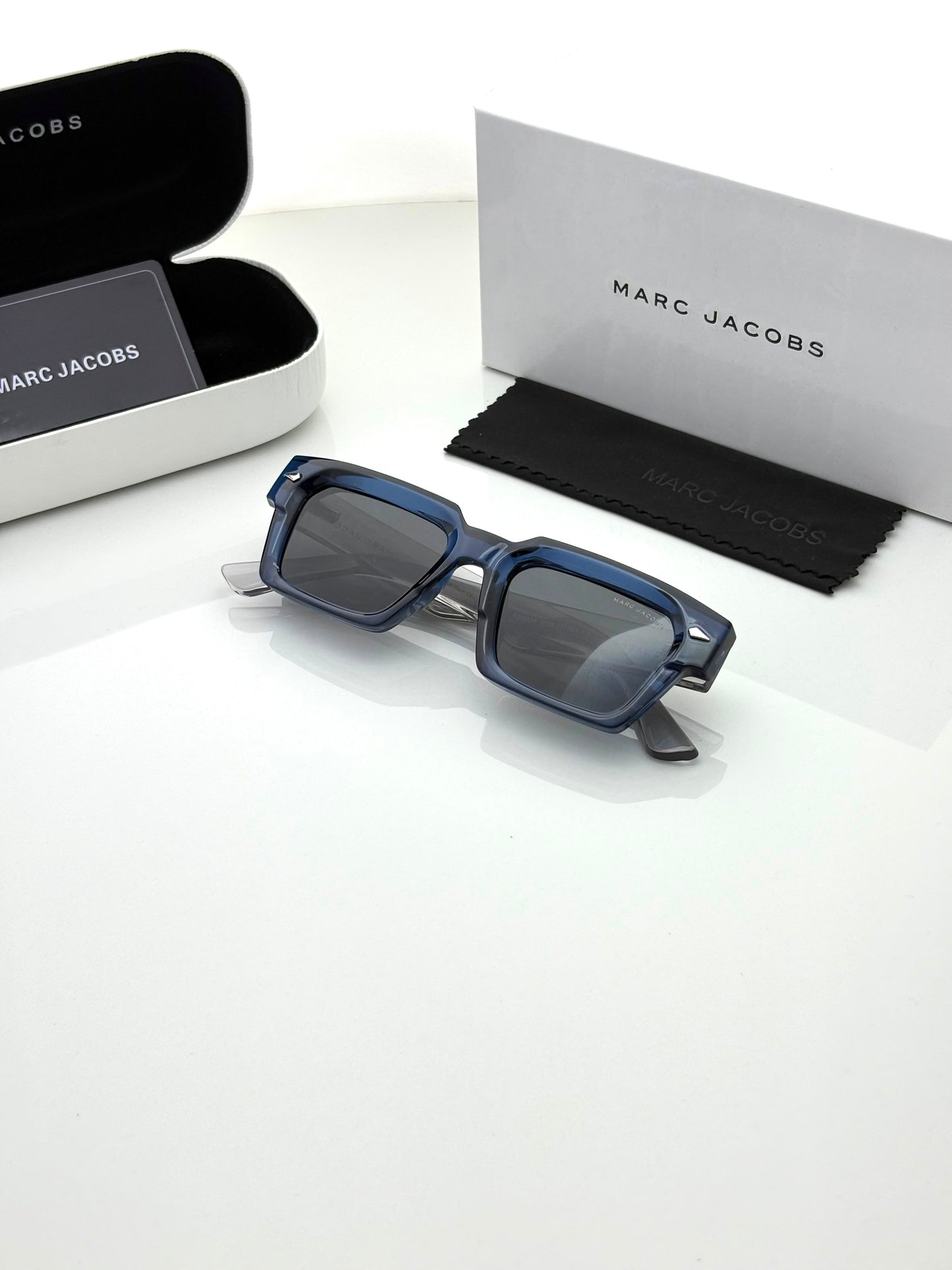 Marc Jacobs Blue Black Polarized Sunglasses for Men & Women | UV400 Premium Unisex Sunglasses - R