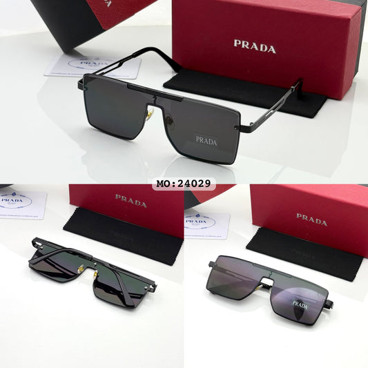Square sunglasses for men, black frame with dark lenses, multiple views