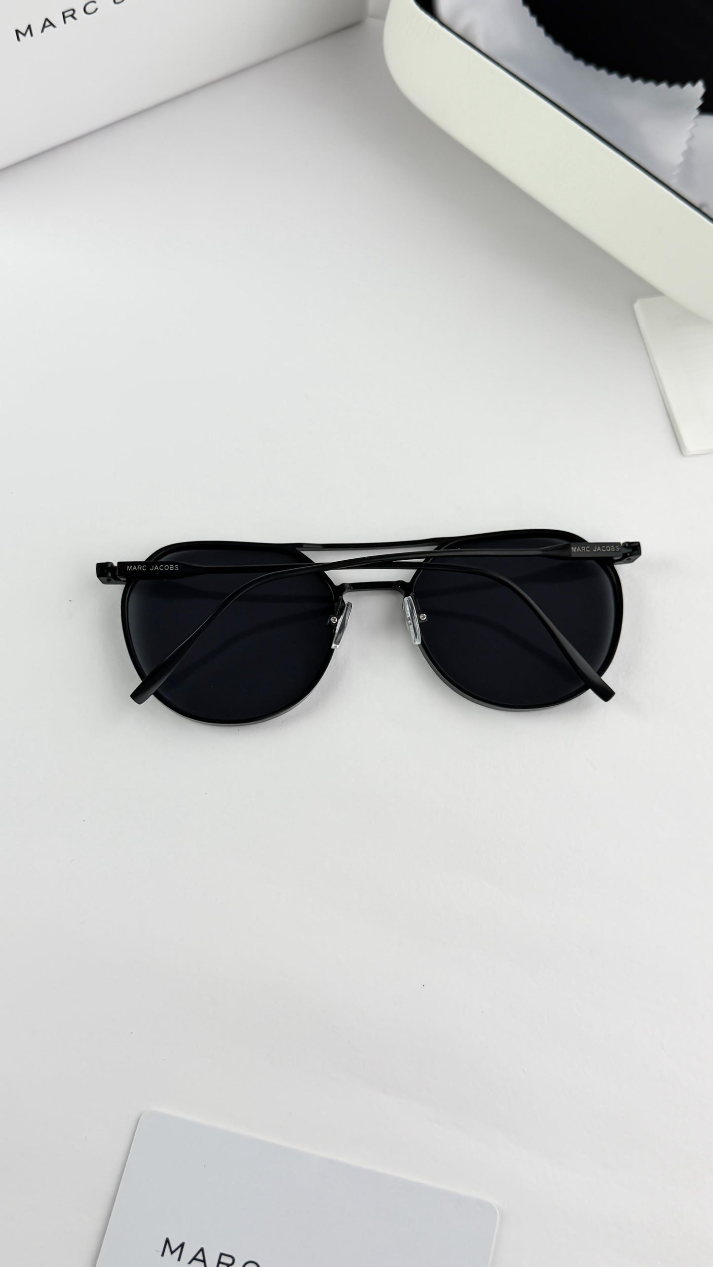 Marc Jacobs 5001 Charcoal Black Premium Sunglasses for Men | UV400 Luxury Metal Frame - R