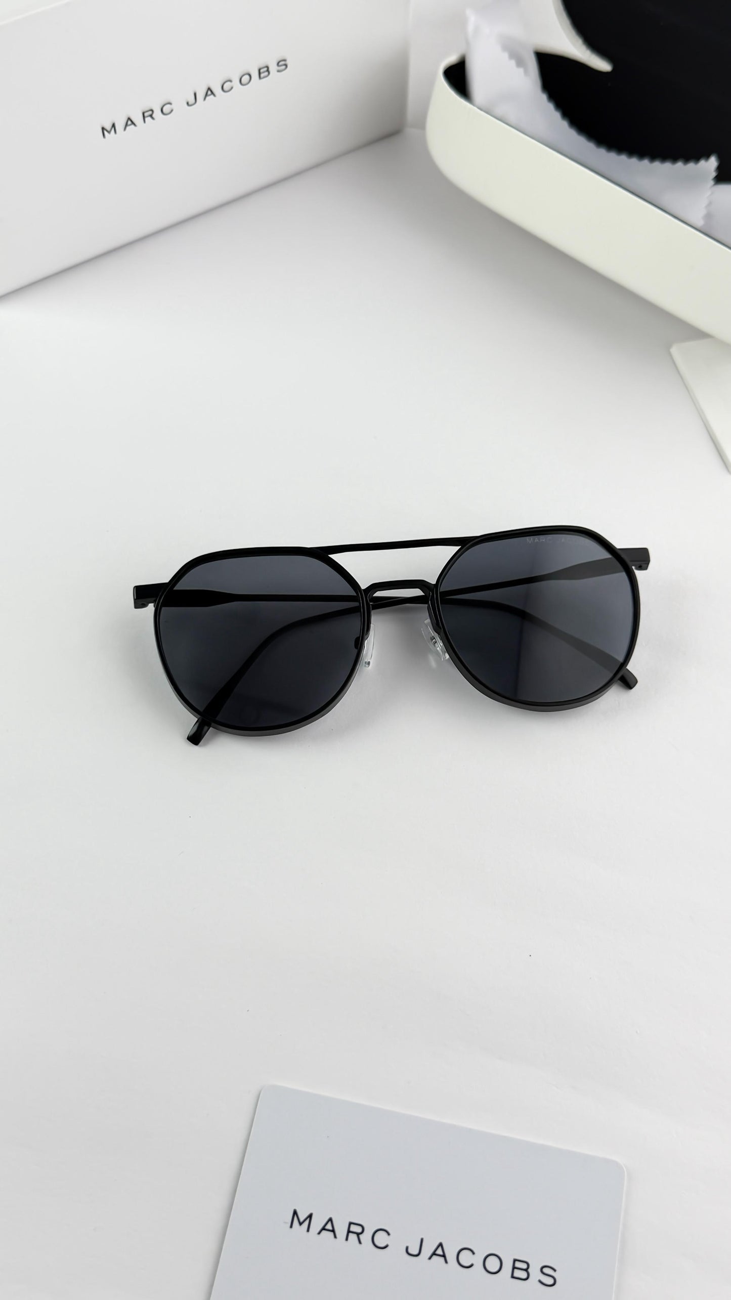 Marc Jacobs 5001 Charcoal Black Premium Sunglasses for Men | UV400 Luxury Metal Frame - R