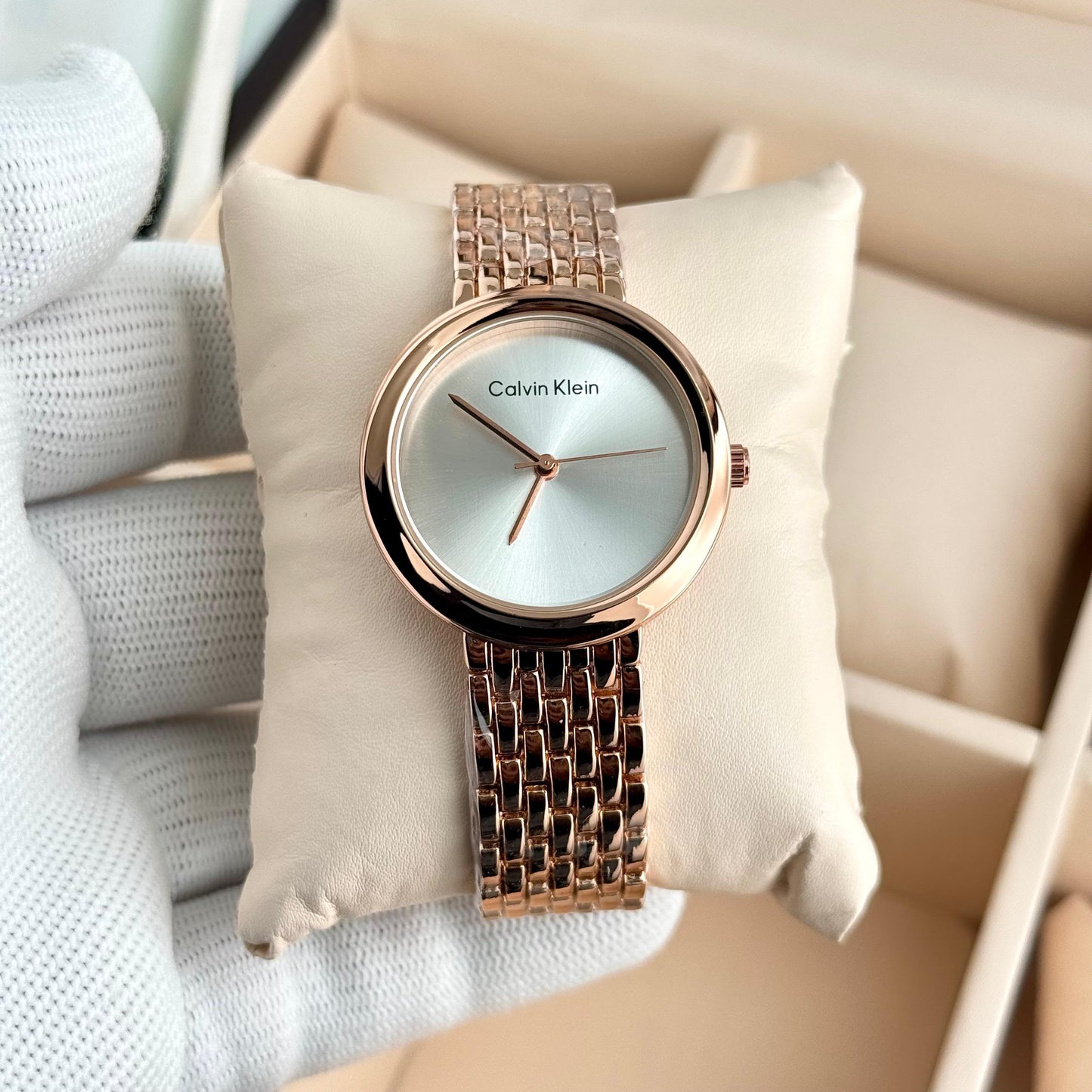Calvin Klein Women's Analog Watch | Premium Stainless Steel Quartz Wrist Watch for Ladies - B