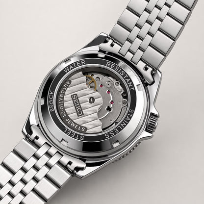 Seiko 5 Sports GMT Black Dial Stainless Steel Men's Analog Watch - B