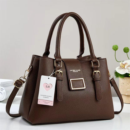 Luxury Women's PU Leather Handbag | Premium Shoulder & Crossbody Tote Bag - R