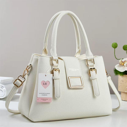 Luxury Women's PU Leather Handbag | Premium Shoulder & Crossbody Tote Bag - R
