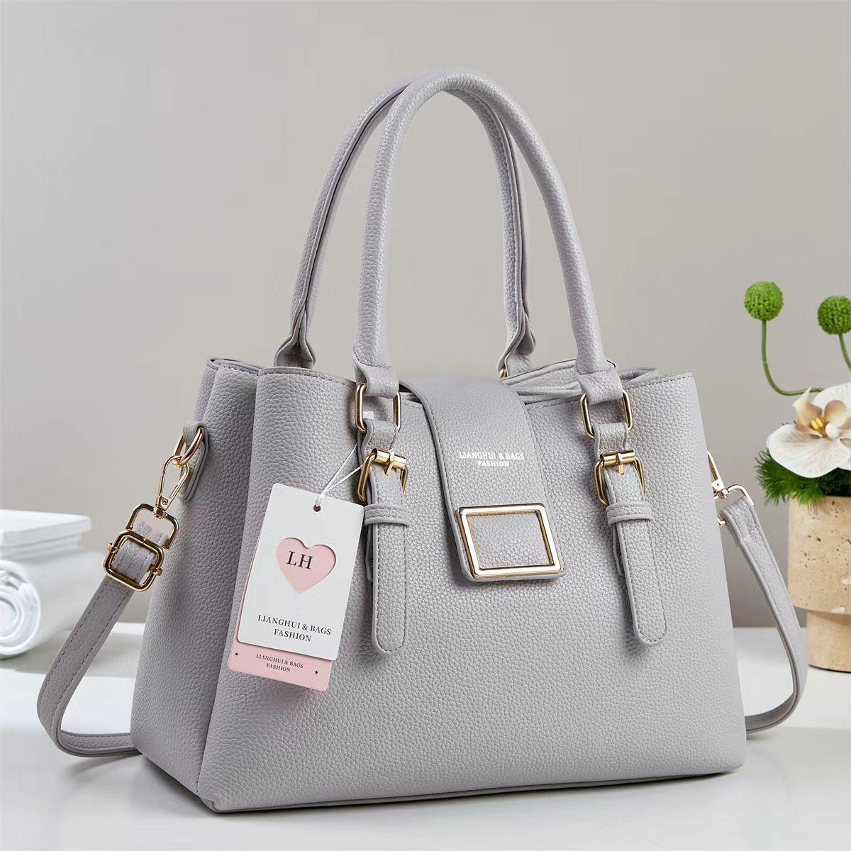Luxury Women's PU Leather Handbag | Premium Shoulder & Crossbody Tote Bag - R