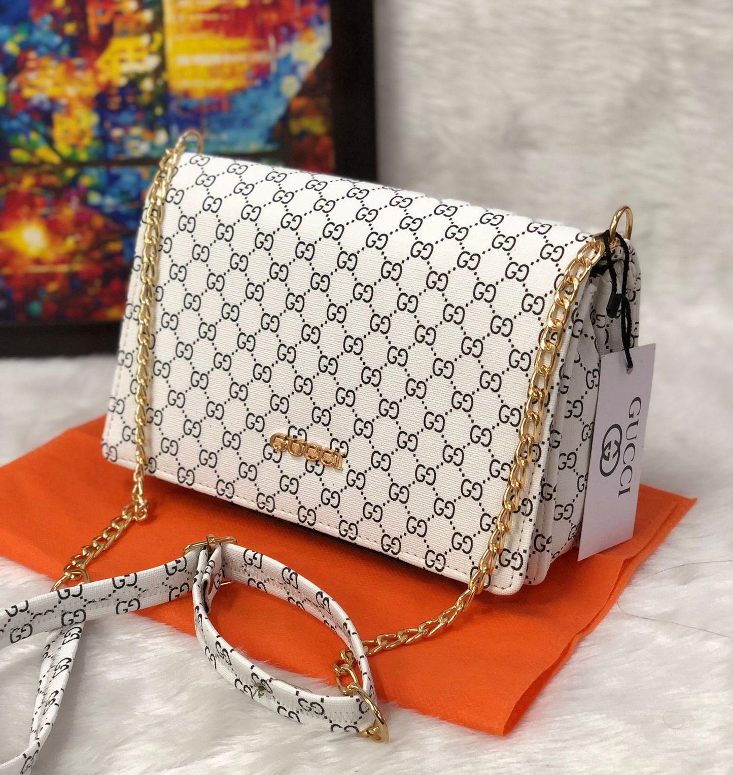 Premium Monogram Chain Sling Bag for Women | Buy 1 Get 1 Free - B