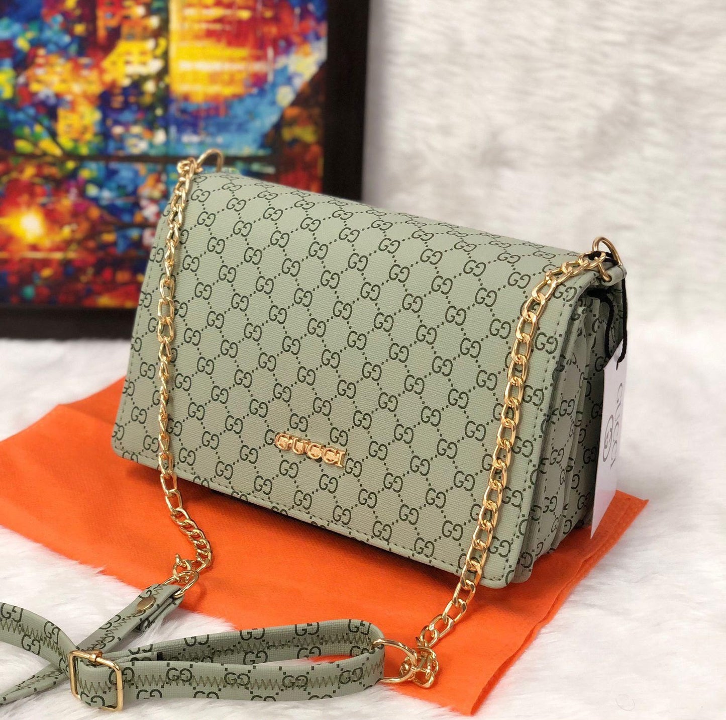 Premium Monogram Chain Sling Bag for Women | Buy 1 Get 1 Free - B