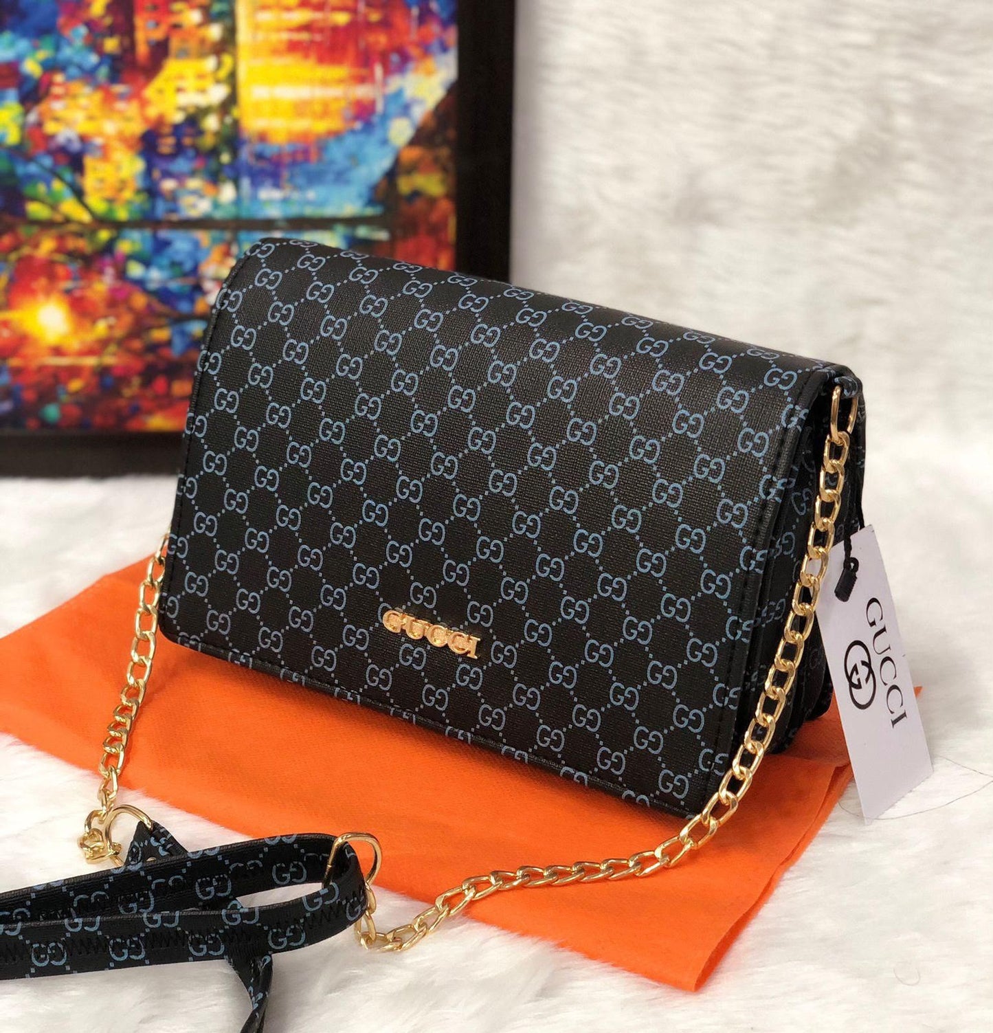 Premium Monogram Chain Sling Bag for Women | Buy 1 Get 1 Free - B