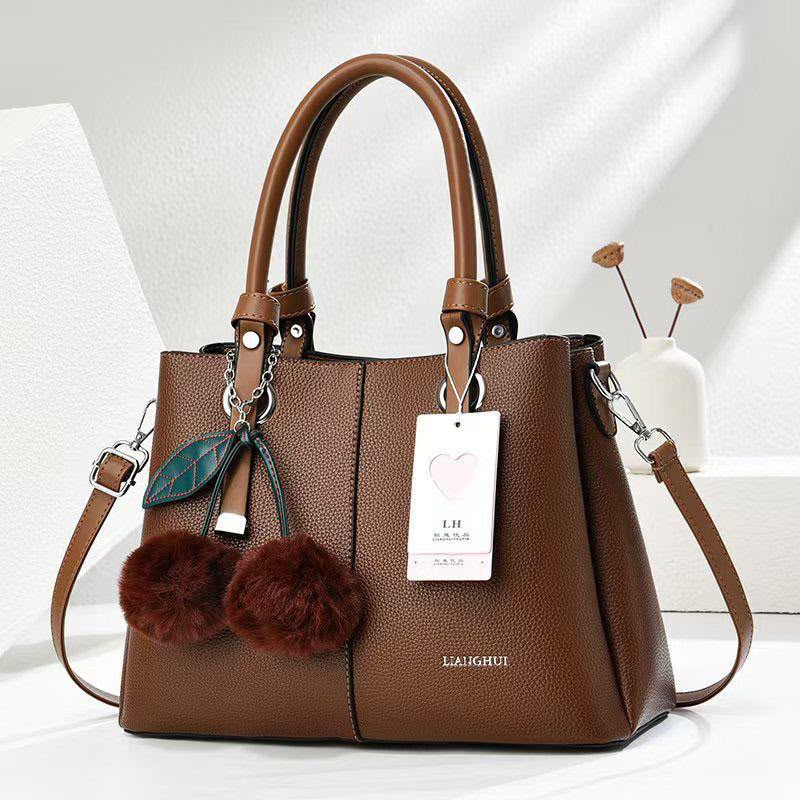 Women's Tote Handbag with Top Handle & Adjustable Shoulder Strap - B