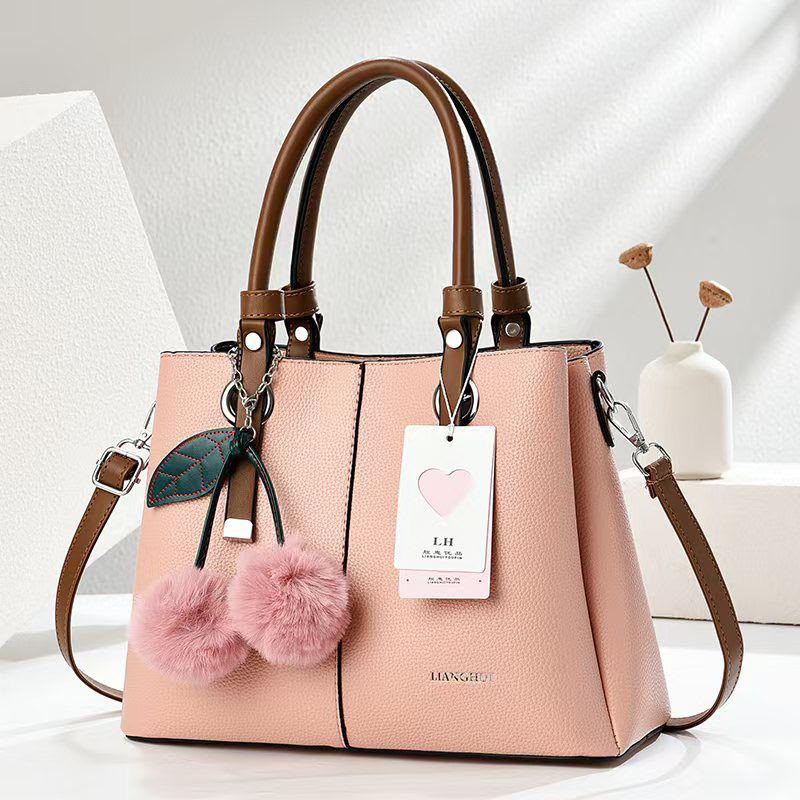 Women's Tote Handbag with Top Handle & Adjustable Shoulder Strap - B